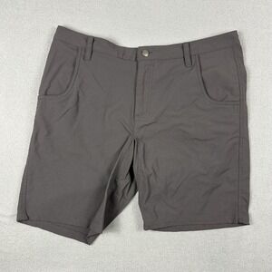 Flylow Shorts Mens Large Gray Performance Hiking Casual‎ Stretch Zip Fly Trail